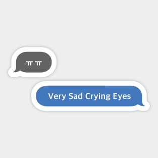 Korean Slang Chat Word ㅠㅠ Meanings - Very Sad Crying Eyes Sticker